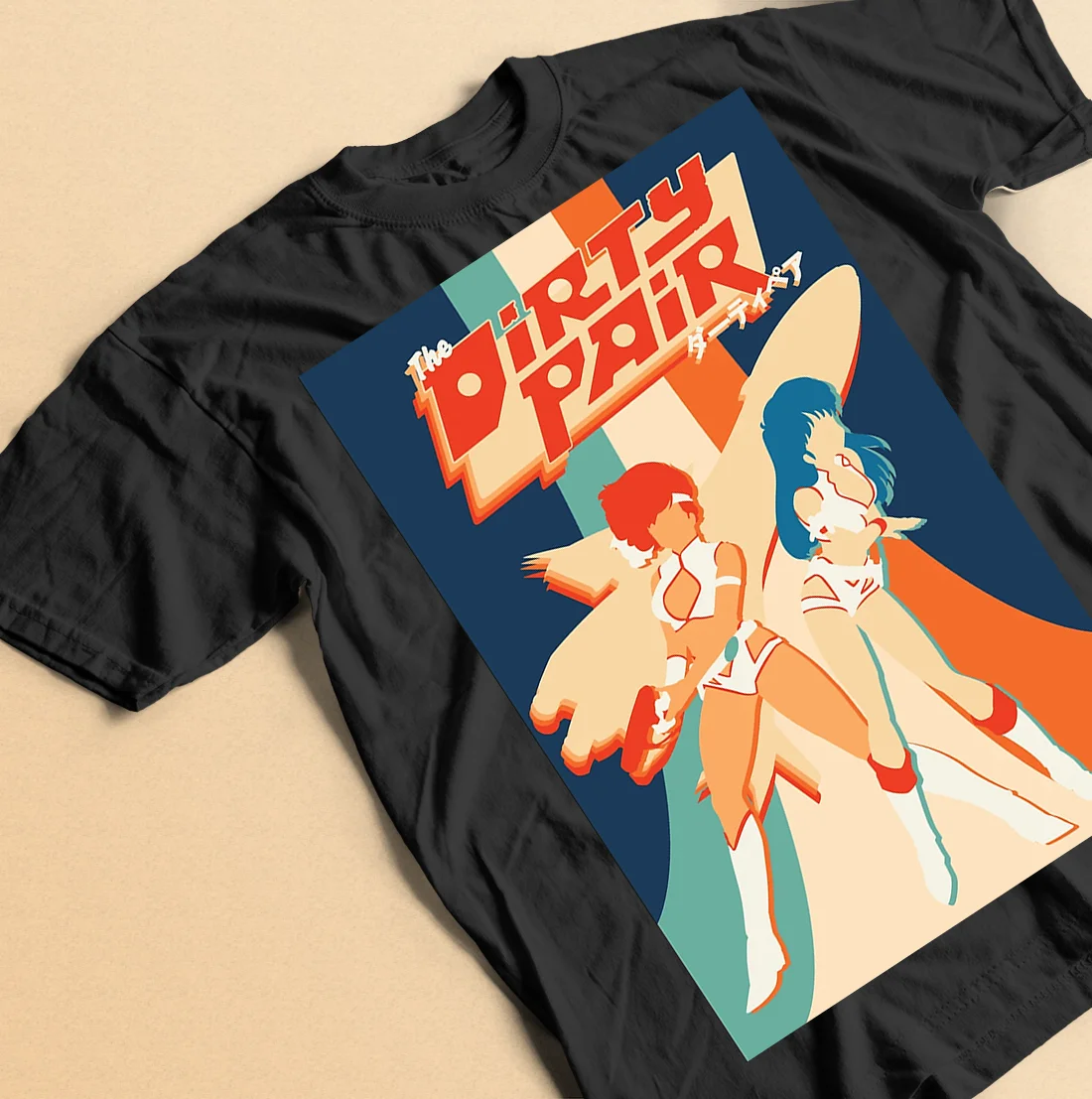 Unisex Dirty Pair 80s Anime T-Shirt, Retro Manga Waifu Shirt