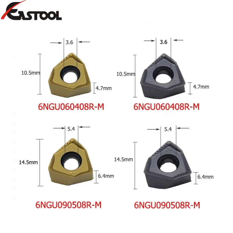 6NGU060408/090508 R-M CNC Generic carbide Cutting Tools high feed Rough milling cutter indexable mlling insert woodworking tools