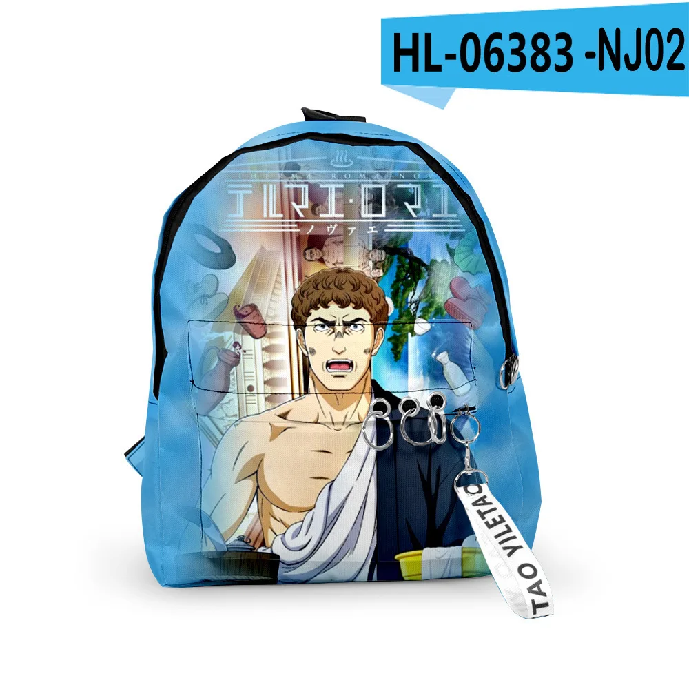 Mochilas populares de Hip Hop Thermae Romae Novae, mochilas escolares para niños y niñas, llaveros con estampado 3D, mochilas pequeñas bonitas impermeables Oxford