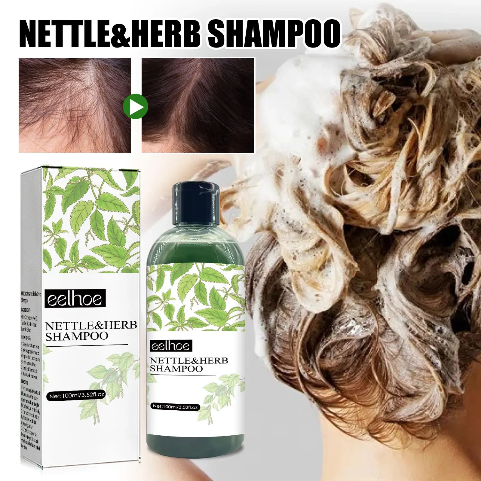 100ml EELHOE Herbal Shampoo Deeply Cleanses Scalp Soft Hair Moisturizes Hair Roots and Provides Dense and Firm Hair Care