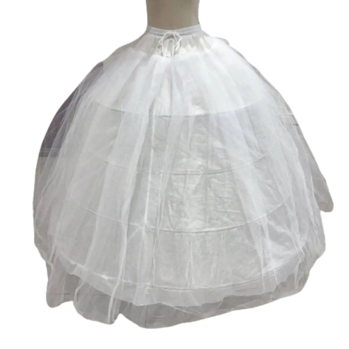 Saia Crinoline Volume completo para vestidos e vestidos, anágua, 4 aros, 2 camadas