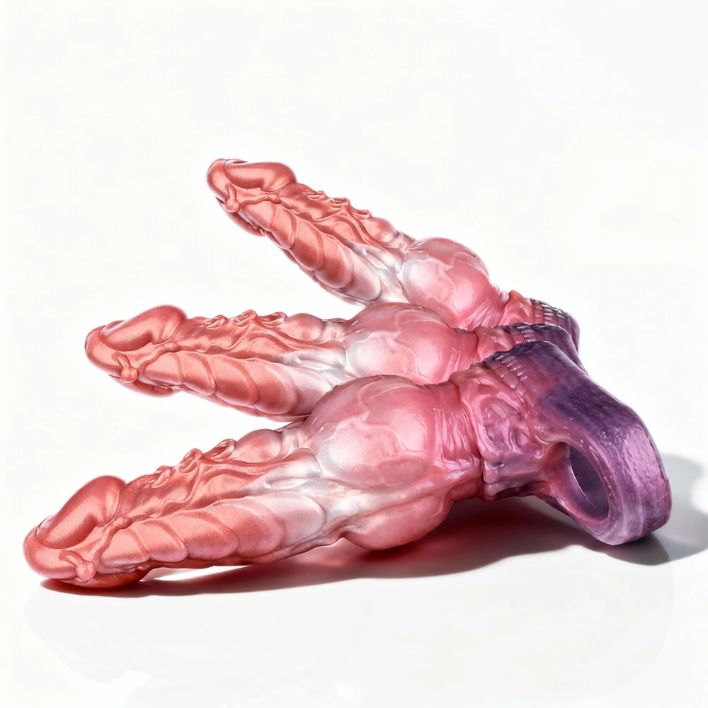 YOCY 9.84inch Platinum Silicone Penis Sheath Fetish Adult Sex Toys Penis Enlargement Sleeve Cock Cover Resuable Condom 3 Size