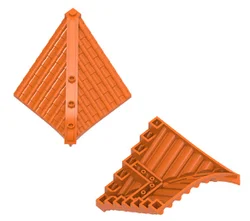 4 pcs*Chinese Roof Tile Corner Large* 1536 DIY enlighten block bricks,Compatible With Assembles Particles