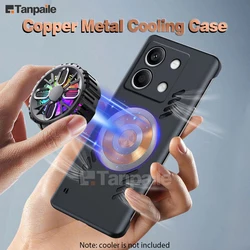 Frameless Copper Metal Cooling Case For Redmi Note 13 Pro+ 13T 12 12T 11T 10 9 K60 Poco F5 X5 Turbo Speed M4 M3 X4 X3 Phone Case