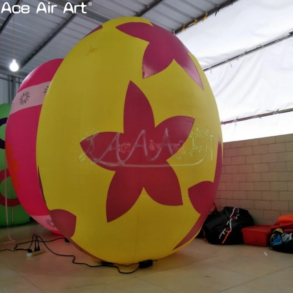 Gigantische opblaasbare paaseieren, kleurrijke vakantietuindecoraties voor paasfeestjes en buitentuindisplay