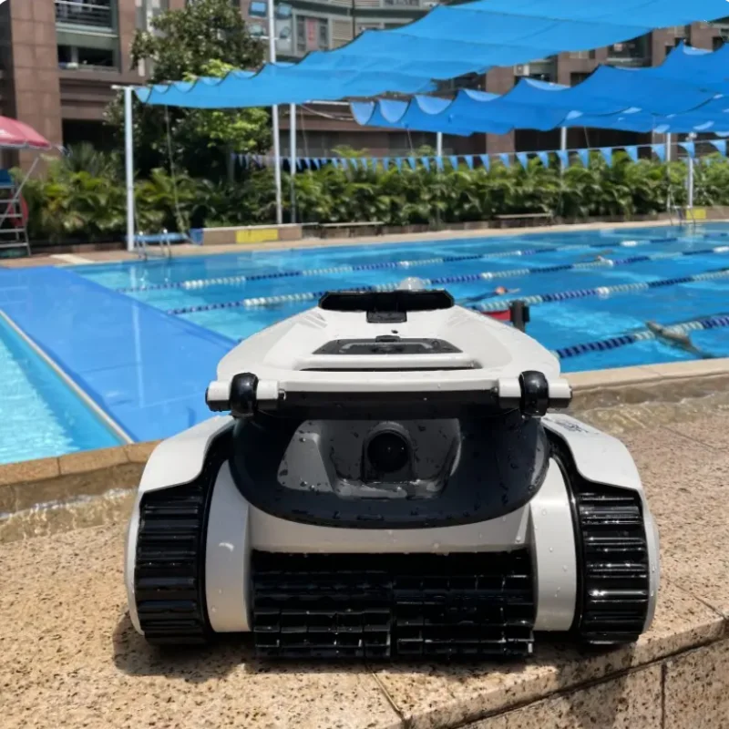 Automatic Pool Vacuum Cleaning Robot Intelligent Wireless Pool Robot Cleaner for Swimming Fish Pool