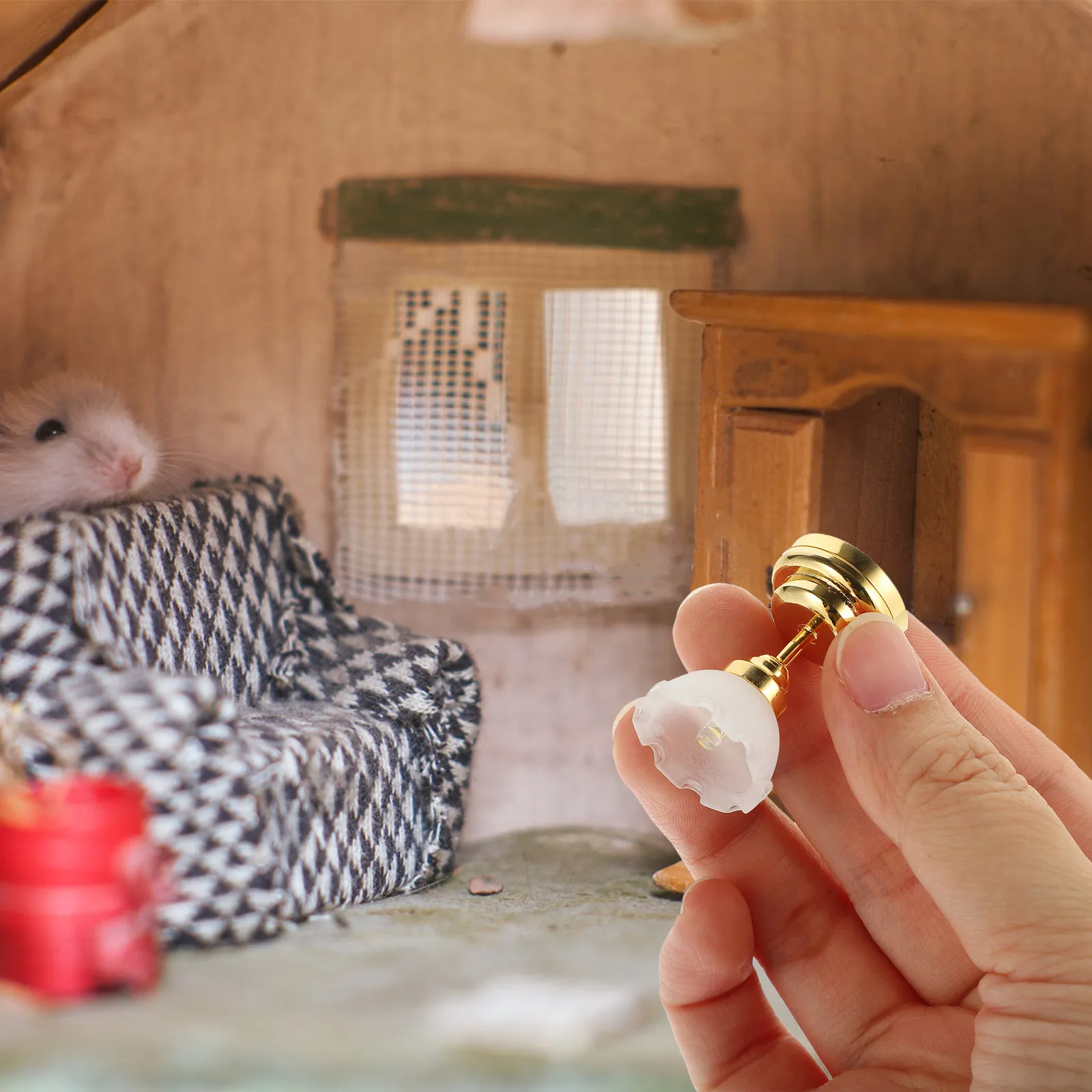 

Светодиодный мини-светильник для декора миниатюрного дома, маленький потолочный светильник для интерьера кукольного домика, миниатюрная гостиная