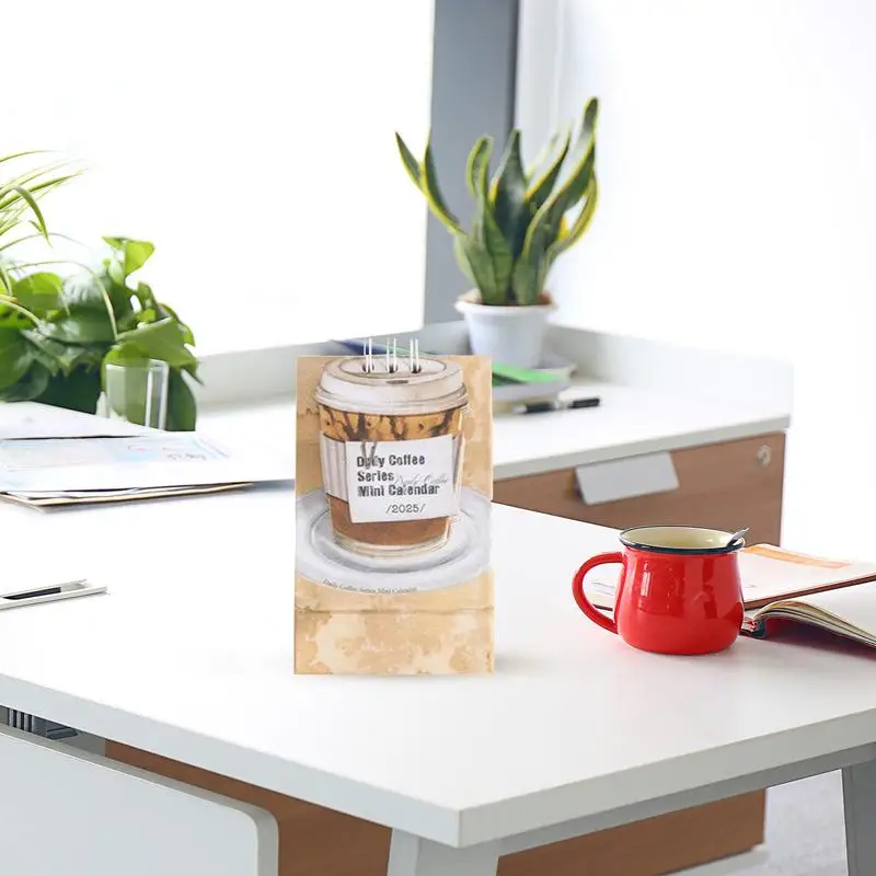소형 커피 책상 달력, 휴대용 책상 달력, 학교 작업 교실용 미적 책상 달력