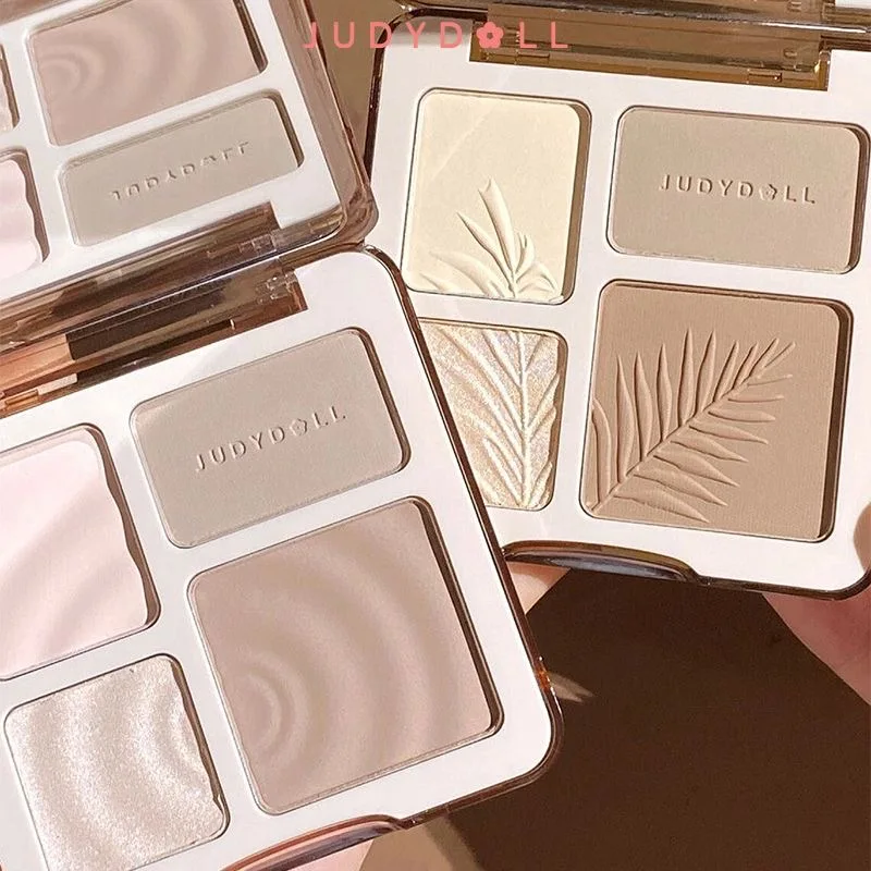 Judydoll Iluminador Maquillaje Contouring Trucco Abbronzanti Tavolozza per il viso Evidenziatori opachi Illumina le ombre in polvere per il viso