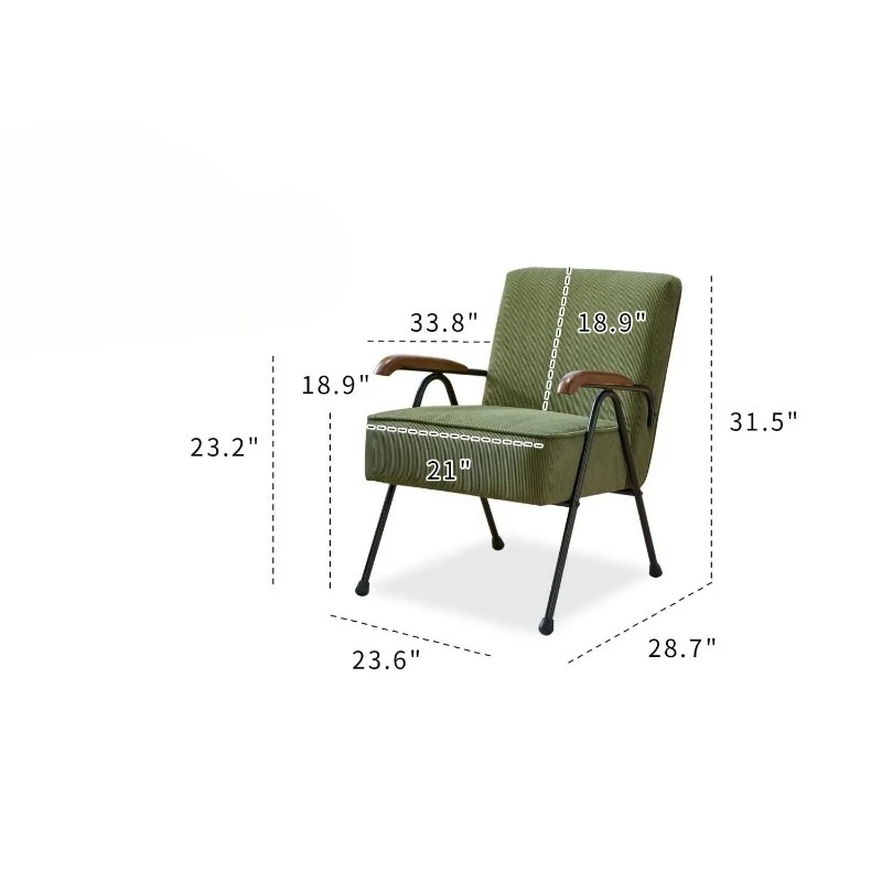 Modern Armchair High Back Colored Pattern Metal Legs Bedroom Dining Room