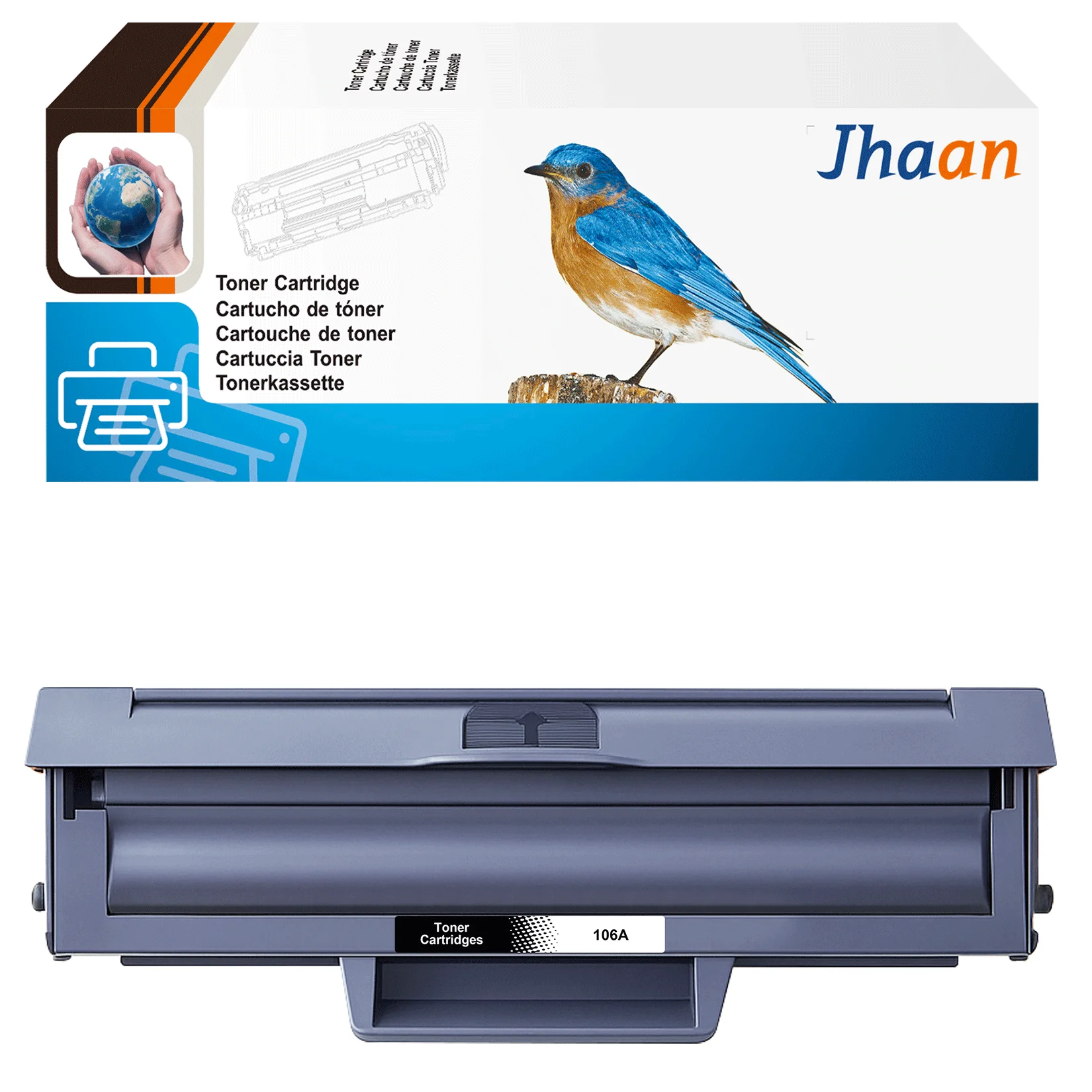 Jhaan 106A Toner W1106A (Mit Chip) Kompatibel mit HP 106A Toner für HP Laser MFP 137fwg 107w 107r MFP 137fwg 137fnw 135wg – Detail 1
