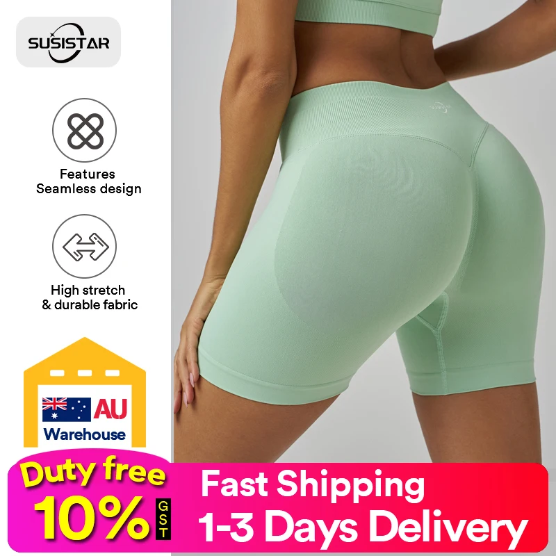 

SUSISTAR Women Workout Gym Impact Shorts Hidden Scrunch Butt Lifting 3.6"/4.5"/6" Seamless Shorts