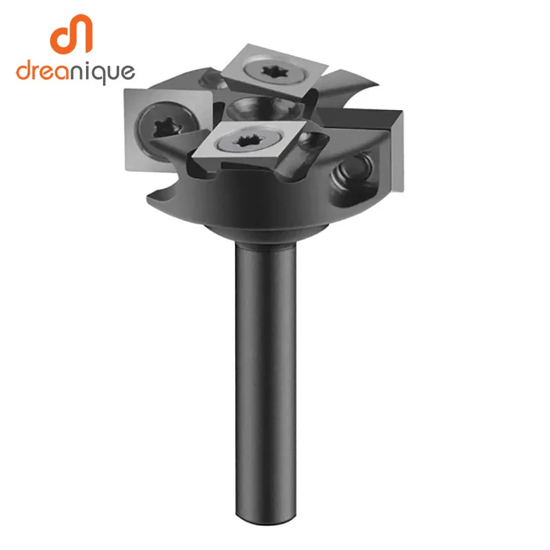 Dreanique punta per pialla in legno a 2 flauti 25.4 31.75mm diametro di taglio 6.35mm codolo bavero per rivestimento fresa inserto per fresa lastra