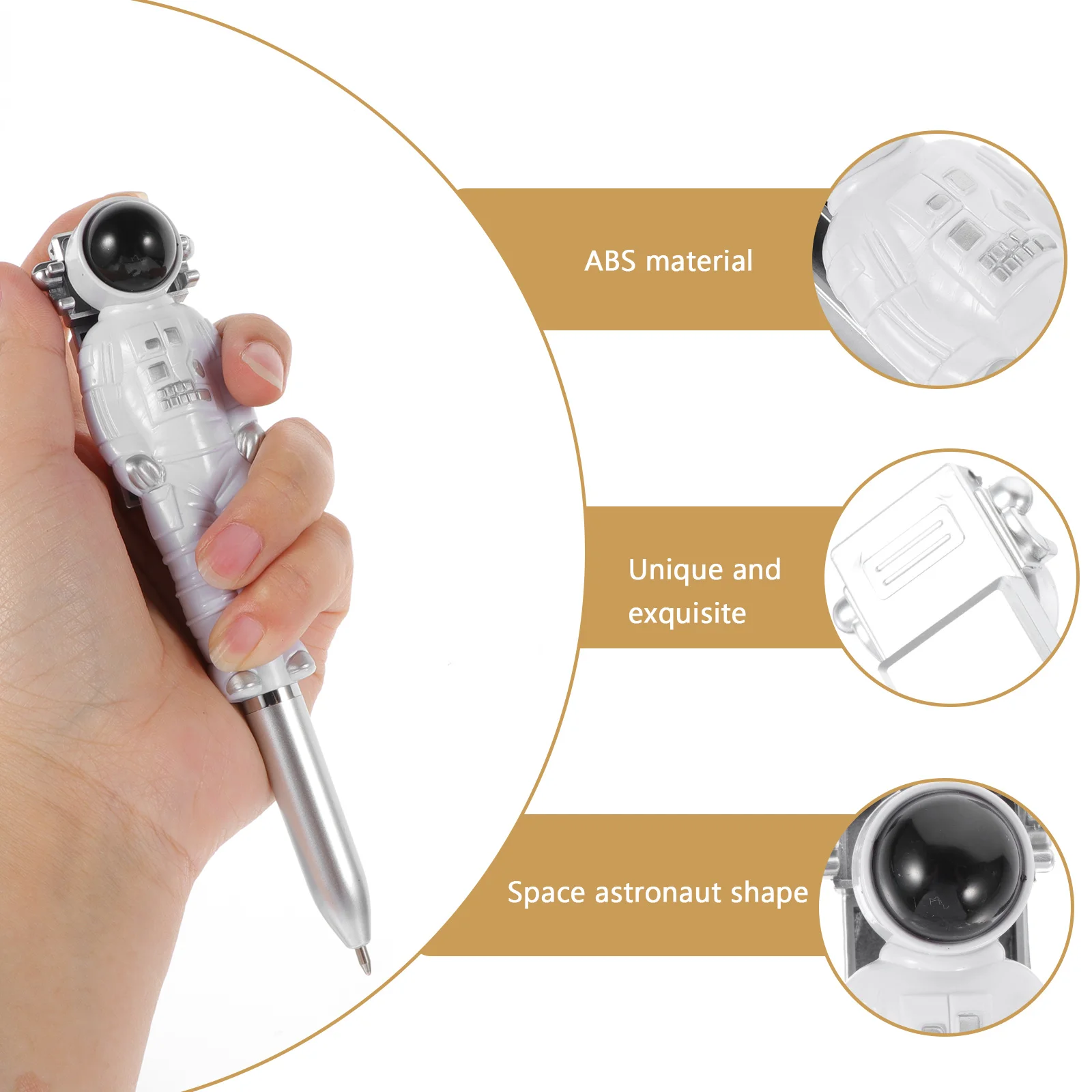 

4 Pcs Astronaut Ballpoint Pen Novelty Pens Smooth Writing Ball-point Space Theme