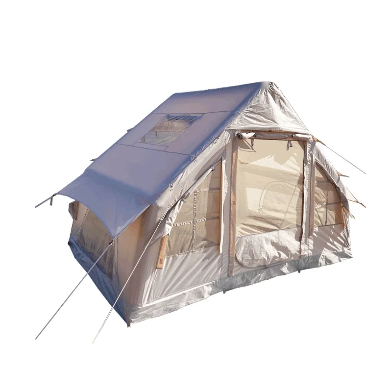 

6.3 flat double-door outdoor camping tent, inflatable, Oxford cloth, free of construction, portable rainproof and windproof