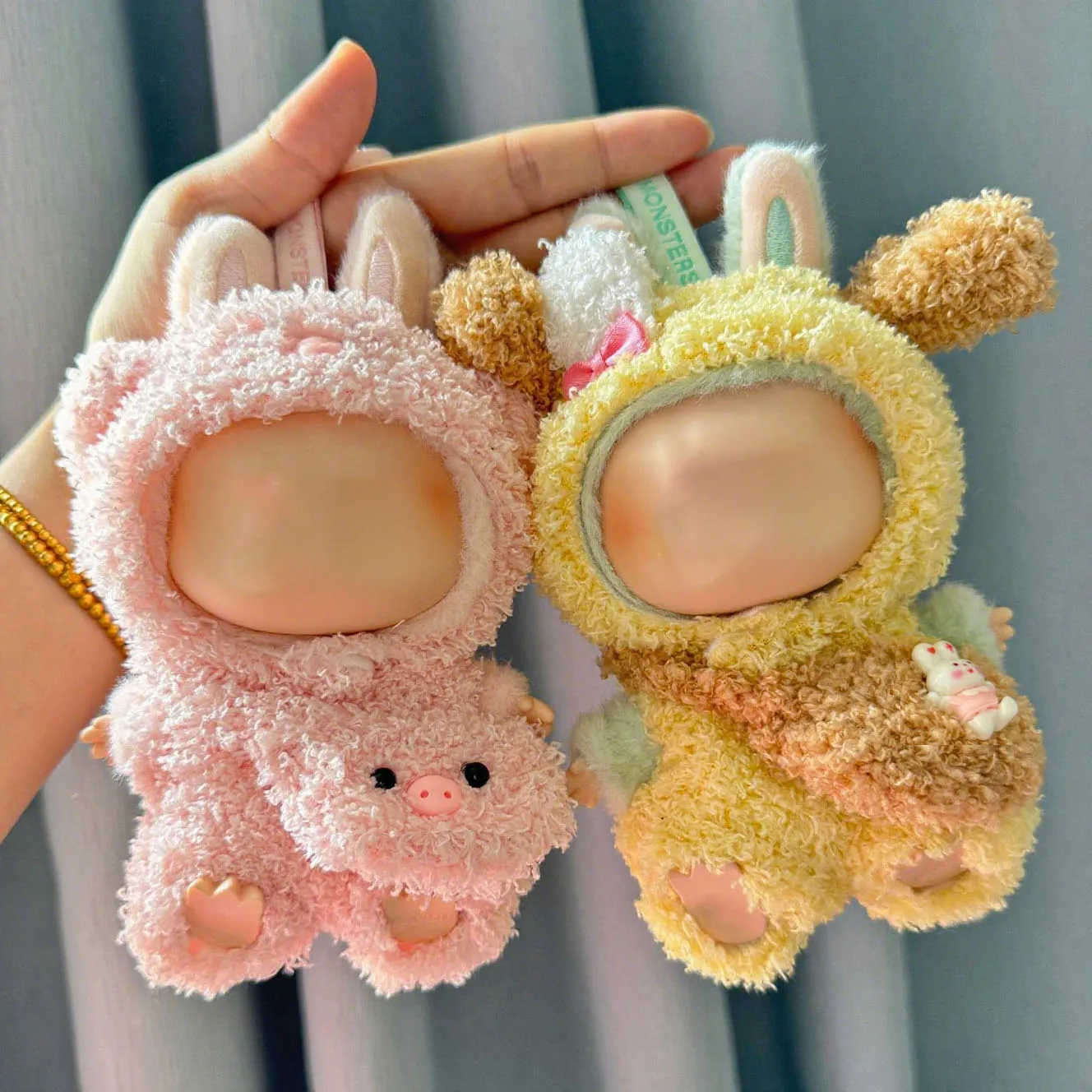 

1pcs For 15-17cm Labubu Stuffed Animals Mini Doll Clothes Outfit Accessories Sitting Plush Doll Clothes Party Kids DIY Toys