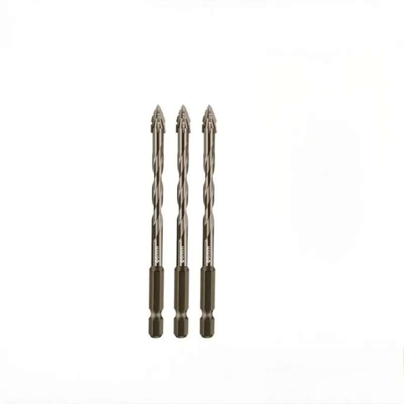 

Super hard four-edged sawtooth eccentric drill bit for drilling concrete tiles durable hexagonal drill bit