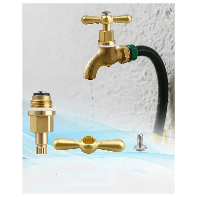 PK1100 Globe Valve Stem And Bonnet Kit With Yellow Handle Fit For Arrowhead Hose Bibs, Boiler Drains, Sill Faucets