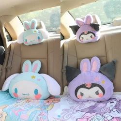 Kuromi My Melody Cinnamoroll Back Cushion Headrest Stuffed Anime Cuddly Plushies Cushion Car Seat Home Decor Gifts
