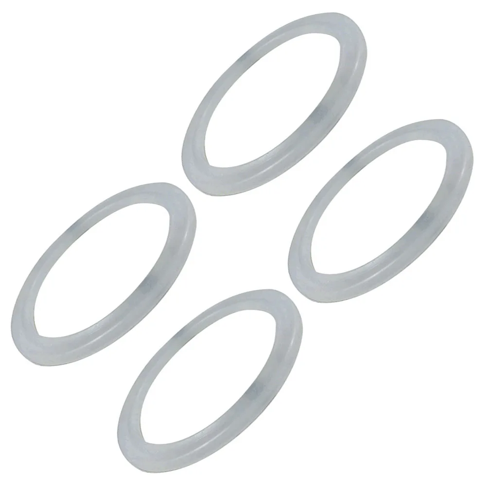 

4 pcs Insulation Cup Lid Seal .4Cm Outer Diameter 4Mm Inner Diameter 0.35Cm Thick White Silicone Replacement Gasket For
