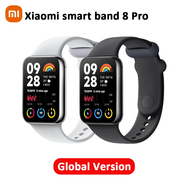 Algemene versie Xiaomi Smart Band 8 Pro 1,74-inch AMOLED-display Ingebouwd Batterijduur tot 14 dagen Mi Smart Band Watch Sportband