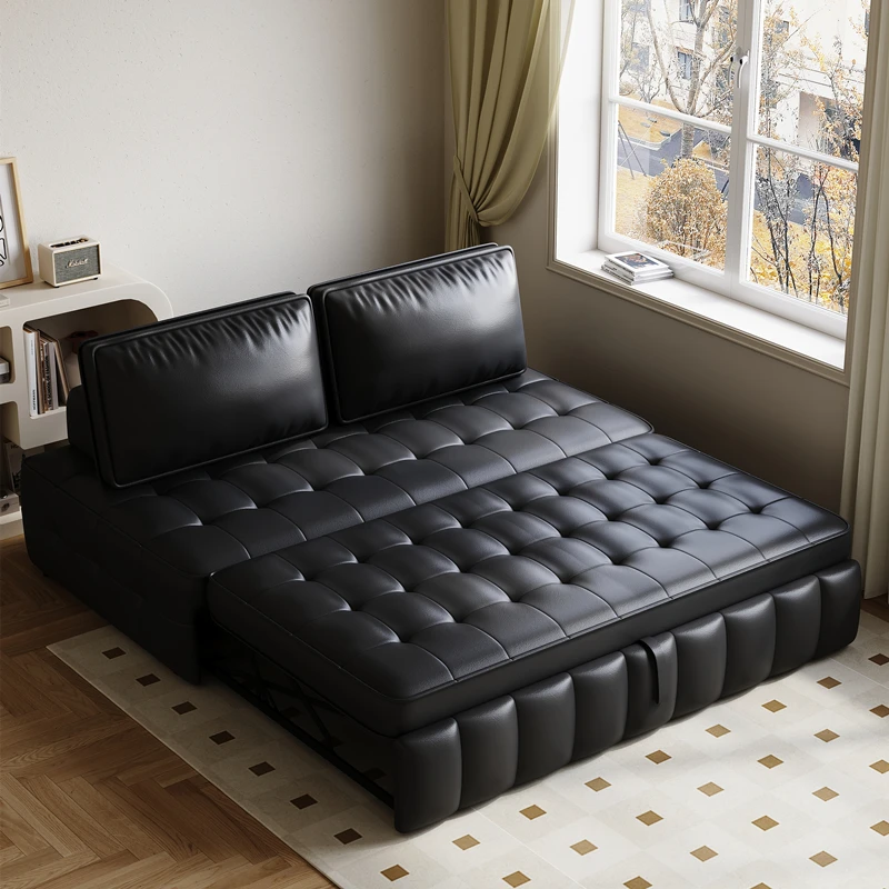 Small apartment living room study multi-functional folding sofa bed integrated dual-purpose movable balcony overnight
