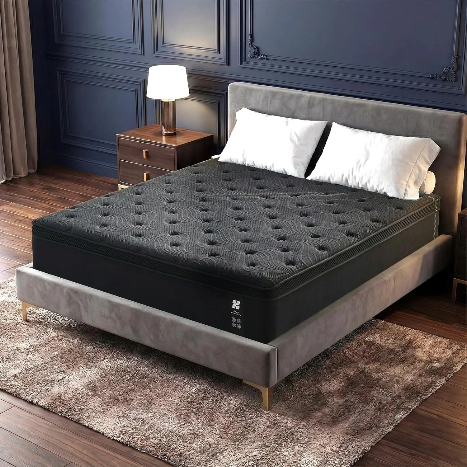 Full Size Mattress, 14 Inch Full Mattress in a Box, Memory Foam Hybrid Mattress with Pocketed Coils, Medium Firm, Customized