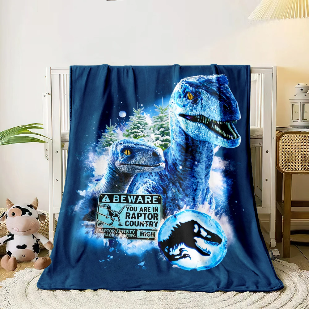 dinosaur Jurassic HD Printed  Blanket,Lightweight Flannel Throw for Sofa, Bed, Travel, Camping, Livingroom, Office, Couch,Chair