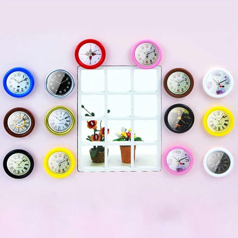 1:12 Resin Dollhouse Miniature Wall Clock Home Decor Accessories Furniture Toy