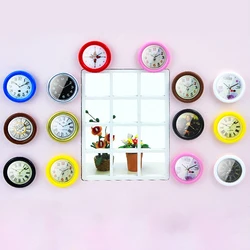 1:12 Resin Dollhouse Miniature Wall Clock Home Decor Accessories Furniture Toy