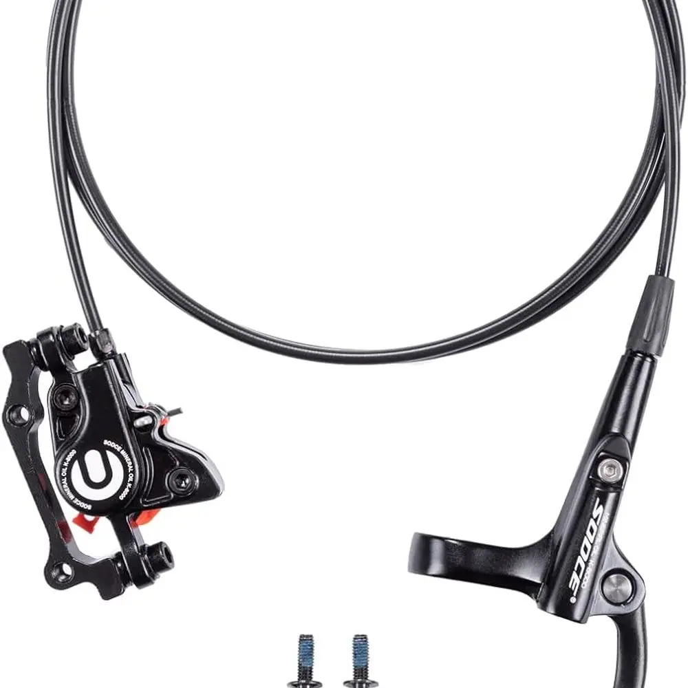 

Mountain Bike Hydraulic Disc Brakes Set - Black/Red Alloy, Front 1000mm, Rear 1700mm, 160mm Rotor Fit