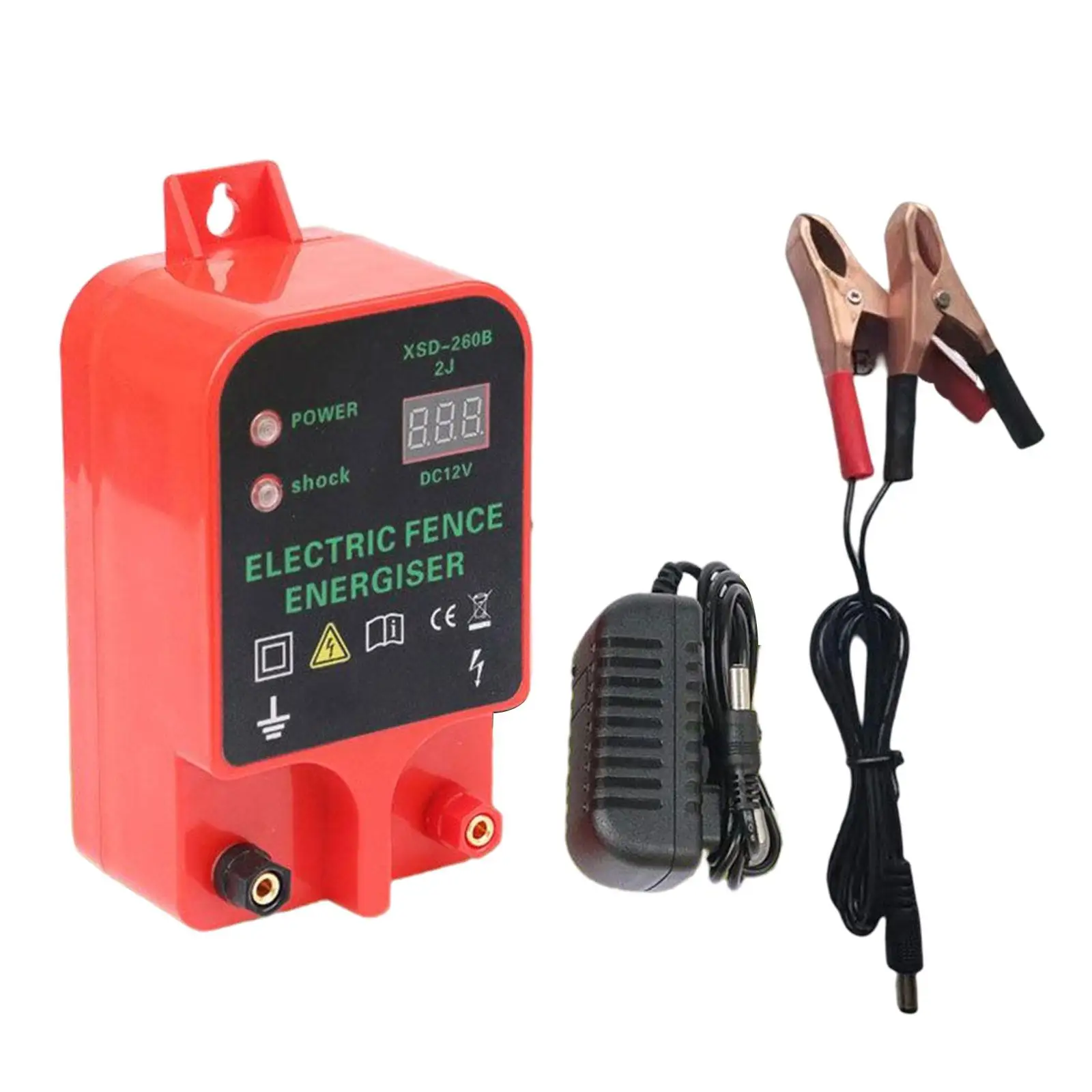 Electric Fence Controller EU Adapter Electronic Pet Guard High Voltage Pulse Durable for Poultry Fencing Agricultural Fencing
