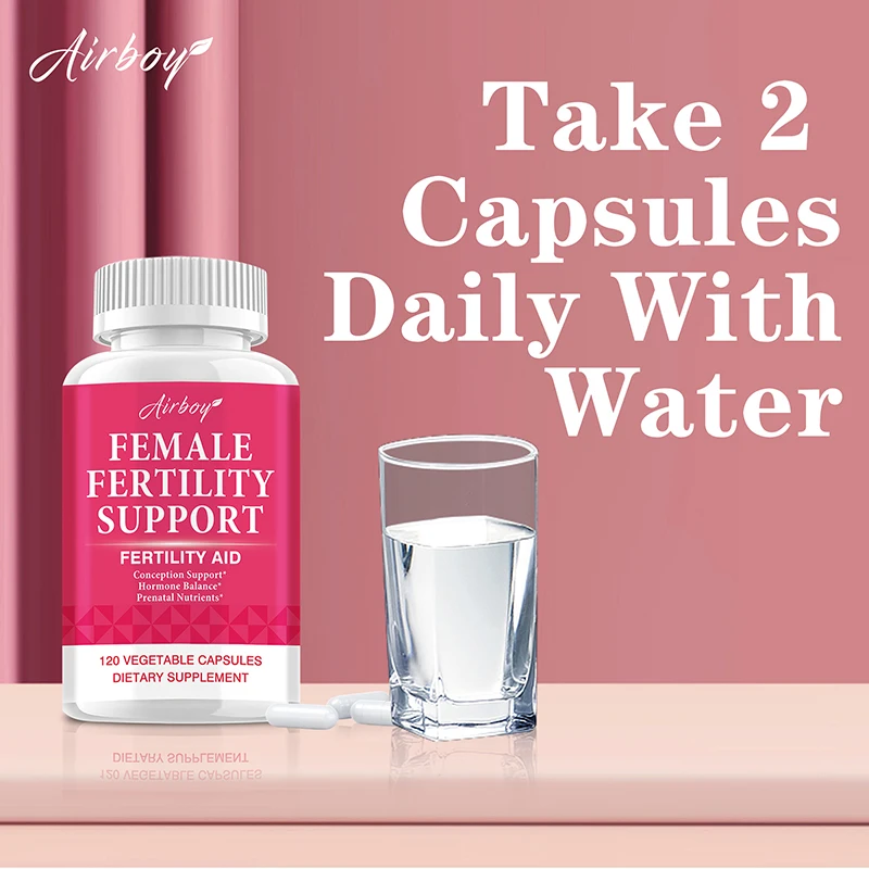 Female Fertility Support - with Myo-Inositol, Folic Acid - Aids Ovulation, Hormonal Balance & Regular Cycles