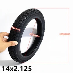 14 Inch Electric Scooter Tyre 14x2.125(57-254) Tubeless Tire For Electric Bike Tubeless Tyre Wearproof Not Easy To Deform