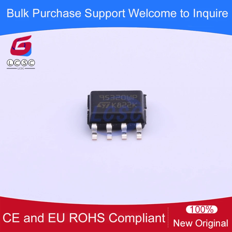 

M95320-WMN6TP 32-Kbit Serial SPI bus EEPROM with high-speed clock 2.5V~5.5V SOP-8 Memory IC Chip 95320WP 10Pcs/Pack