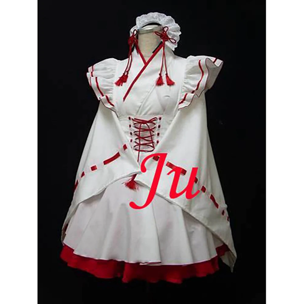 fondcosplay Gothic Lolita Japan Kimono Outfit white cotton Dress shirt skirt Cosplay Costume CD/TV[CK794]