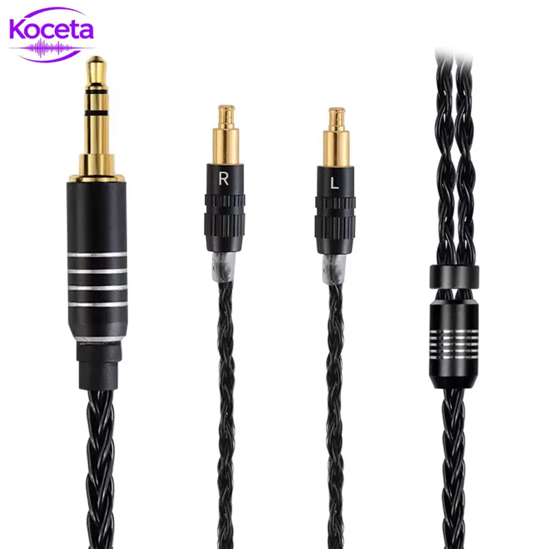 

Koceta Silver Plated OFC Earphone Headphone Headset Cable For ATH MSR7b ADX5000 SR9 WP900 ES770H ES750 ESW990H ESW950 HDC113A