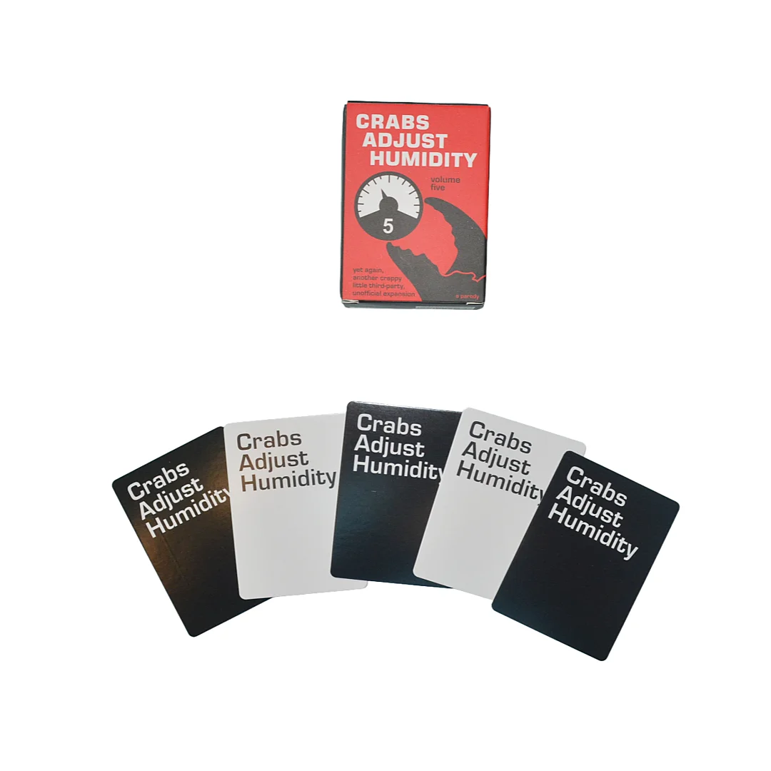《Crabs Adjust Humidity》 English Version Card Game, Fun Trivia Game, Board Game, Interactive Tabletop Game, Contains 112 Cards, a Must-Have Gift for Parties, Suitable for Christmas, Halloween