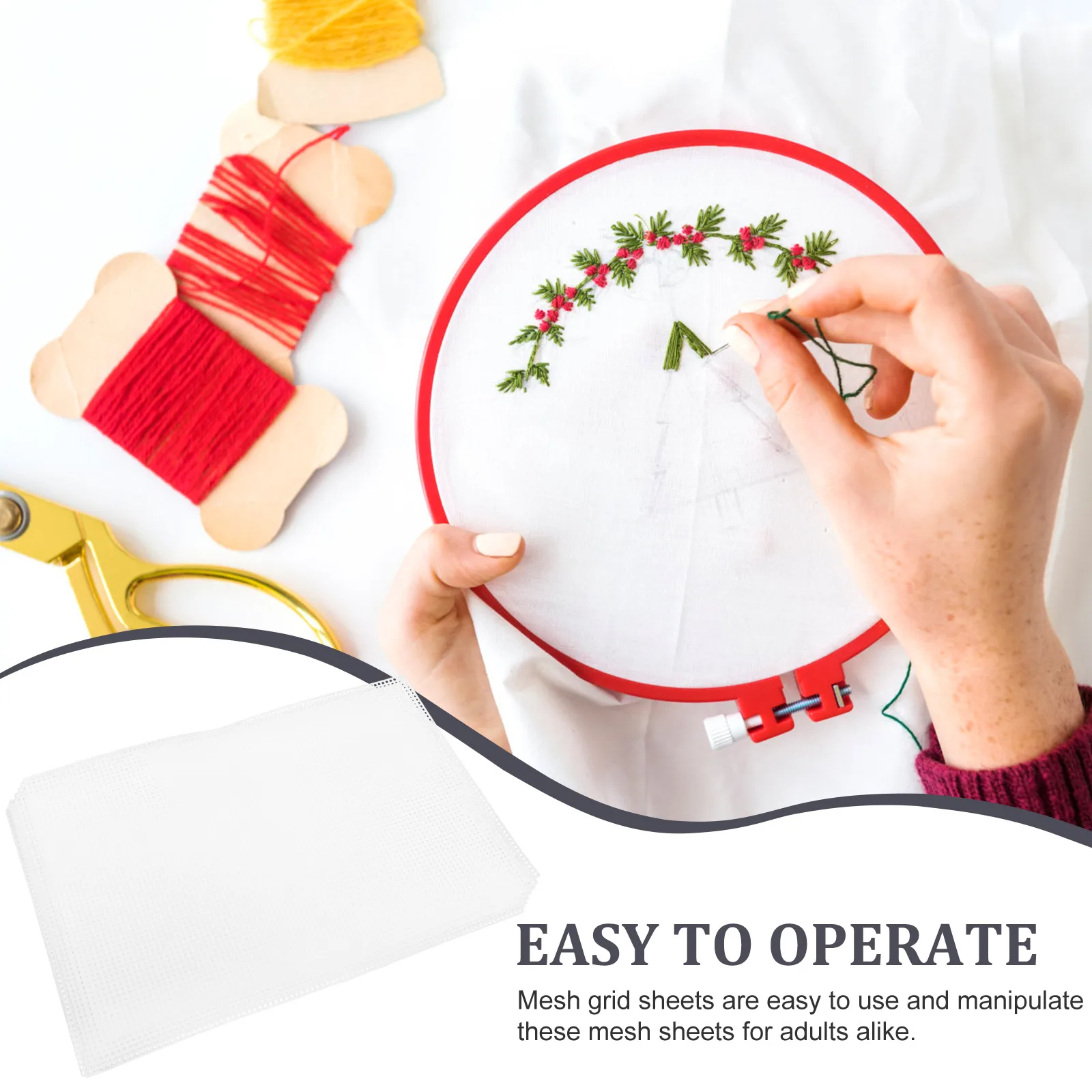 

10pcs Mesh Plastic Canvas Sheets Cross Stitch Quilting Embroidery Sewing Net Fabric for DIY Decorations Crafts Bags Bookmarks