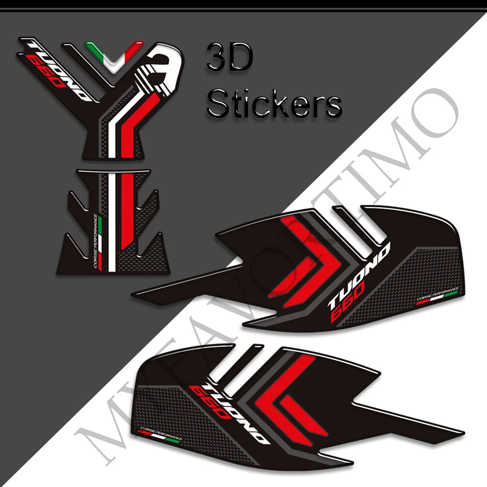 2019 2020 2021 2022 Motocykl dla Aprilia Tuono 660 Tuono 660 Tank Pad Grips Naklejki na paliwo gazowe Zestaw oleju Naklejki ochronne na kolana