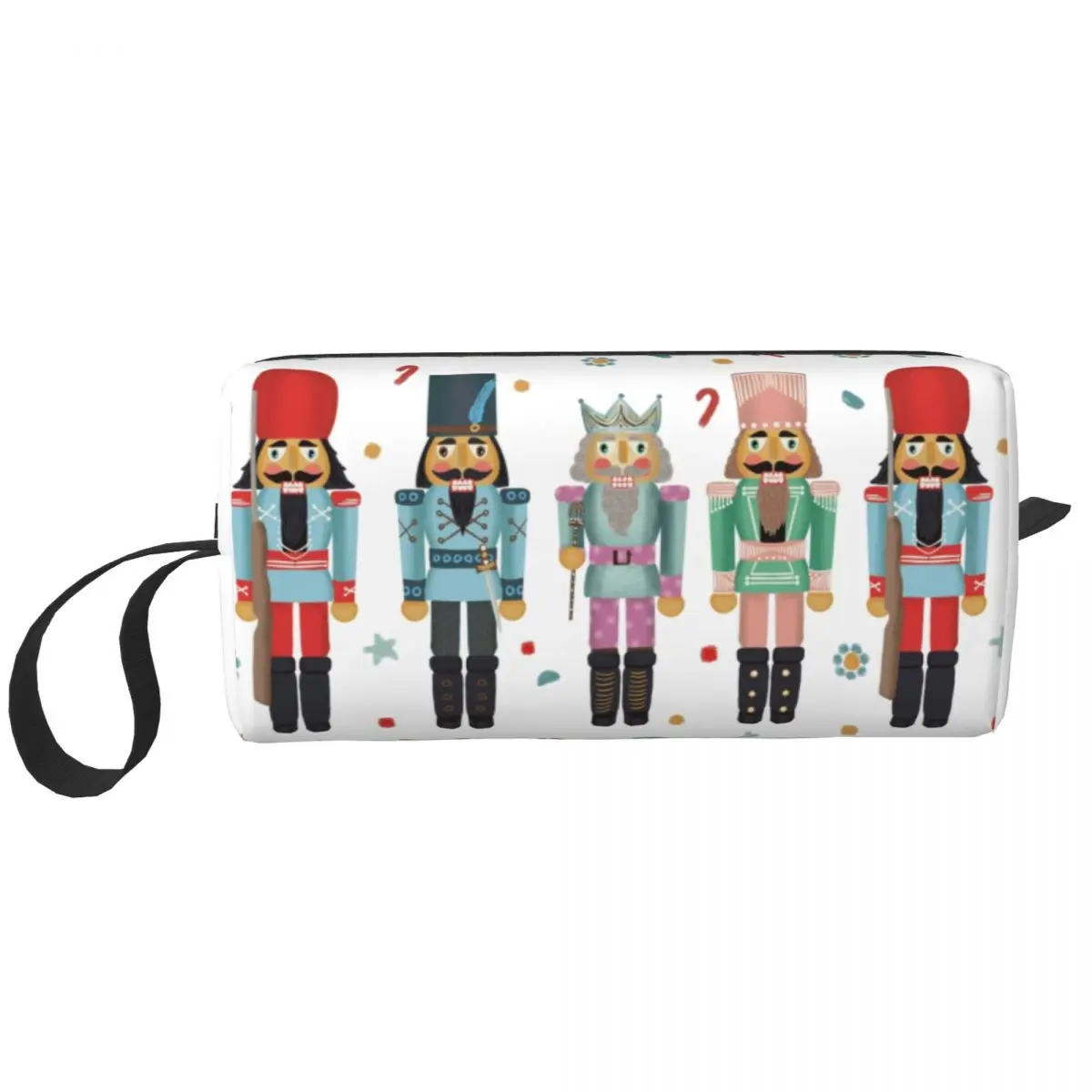 Nutcracker Party Travel Toiletry Bag for Women Christmas Nutcrackers Toy Soldier Makeup Cosmetic Bag Beauty Storage Dopp Kit