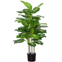 Homcom Artificial Evergreen Tree 120 cm Large Decorative Artificial Plant for Home Office Bedroom Green