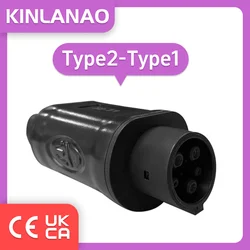 KINLANAO-Tipo 1 para Tipo 2 Carregador Adaptador, Conector De Carregamento EV para Carro Elétrico GBT