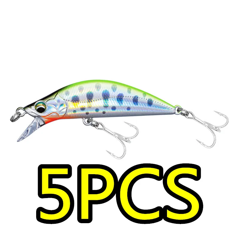 

LURETV 25 Stream Wide Submerged Mino Japanese Ma Pai Eden Makou Sea Bass Lure 5PCS 5cm 4.6g9103