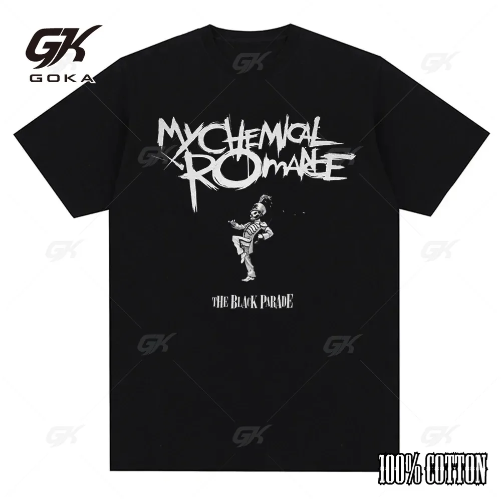 My Chemical Romance Mcr Band Мужчины Женщины Хлопковая футболка с принтом Повседневная футболка с коротким рукавом 2024 Уличная одежда Трендовые футболки