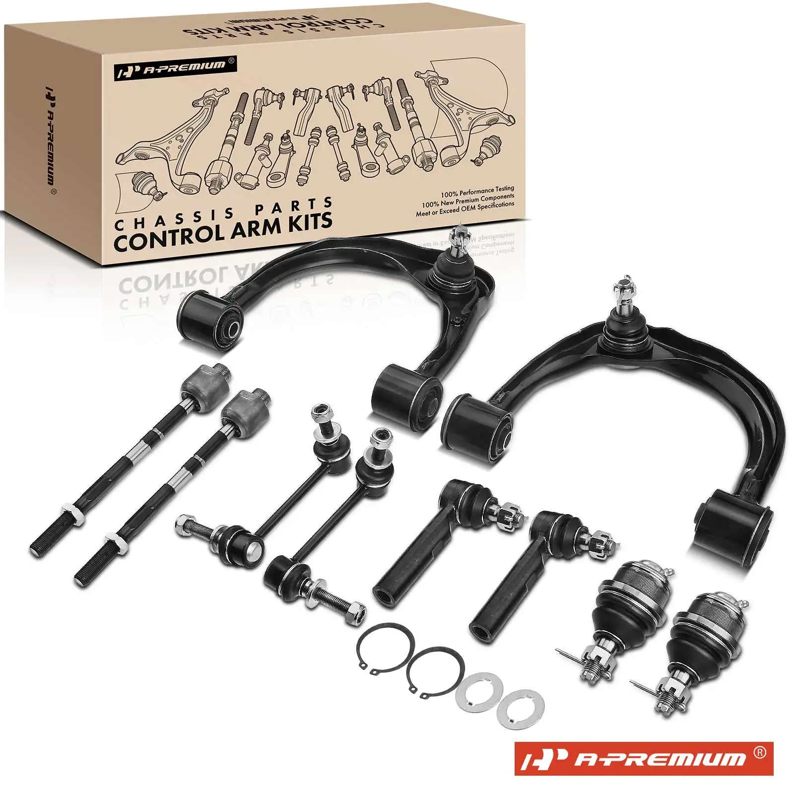 A-Premium 10x Front Control Arm & Ball Joint Assembly Sway Bar Link for Toyota 4Runner 2003-2009 Lexus GX470 2003-2009