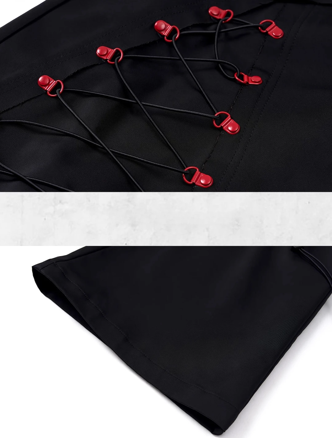 Men's 2025 Autumn New Two-piece Sets Male Trendy Rope Design Zipper Long Sleeve Jackets Trousers Male Loose Wide-leg Pants Sets