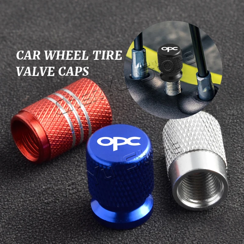 4Pcs OPC Logo Car Metal Wheel Tire Valve Caps Stem Case Dust Cap For Opel Astra Insignia Corsa Rocks Junior Accessories Styling