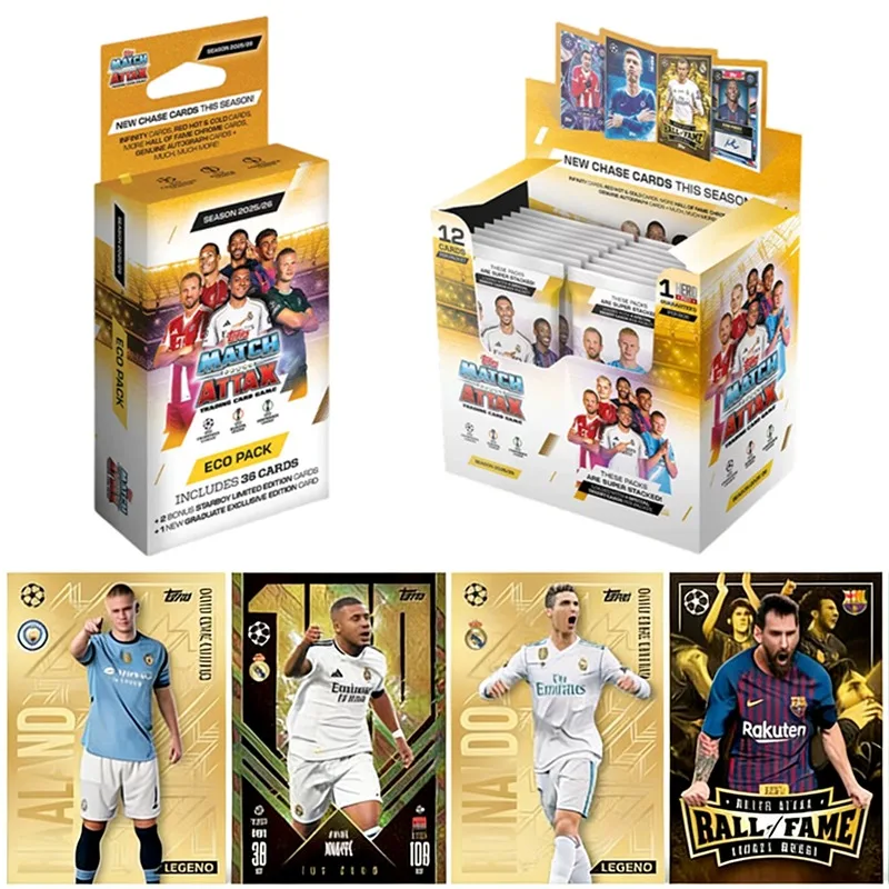 Genuine Topps 2025-26 Match Attax UEFA Champions League Soccer Collectible Trading Cards Premium Fan Merchandise Gift