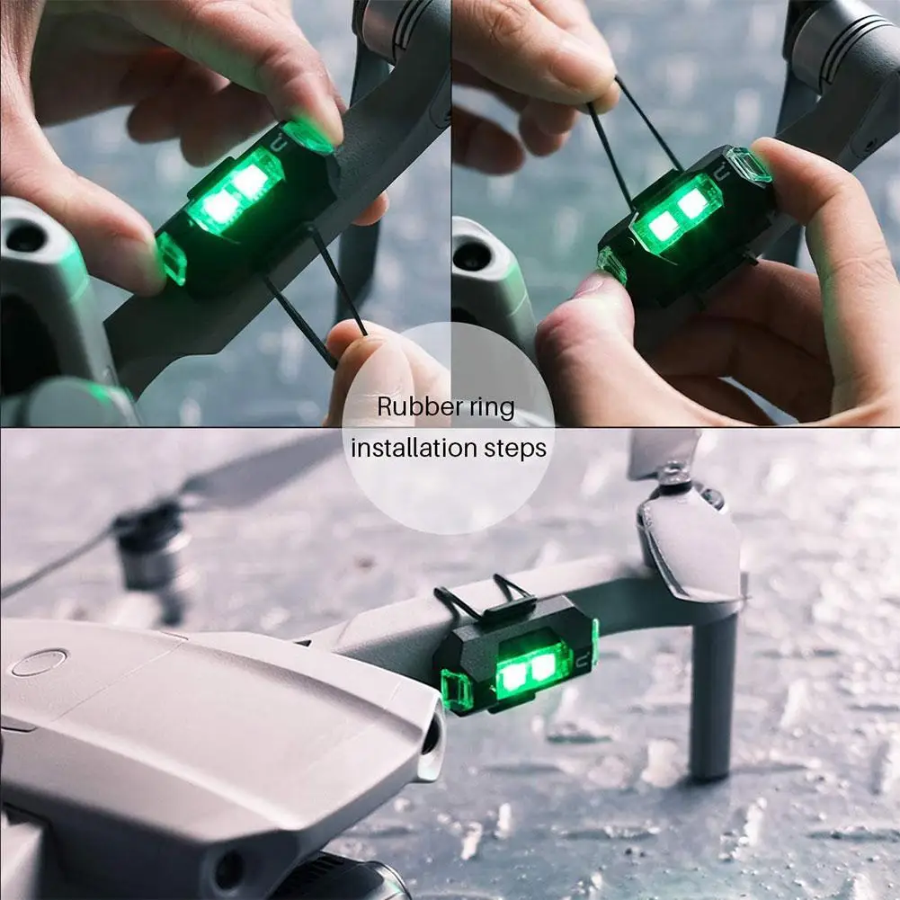 Universal LED Anti-collision Warning Light Mini Signal Light Drone with Strobe Light 7 Colors Turn Signal Light Indicator